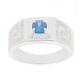 Men's Sterling Silver Semi Mount Ring Setting Round RD 4x4mm - Syzjewelry